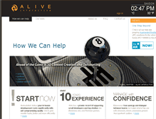Tablet Screenshot of aliveinteractive.com